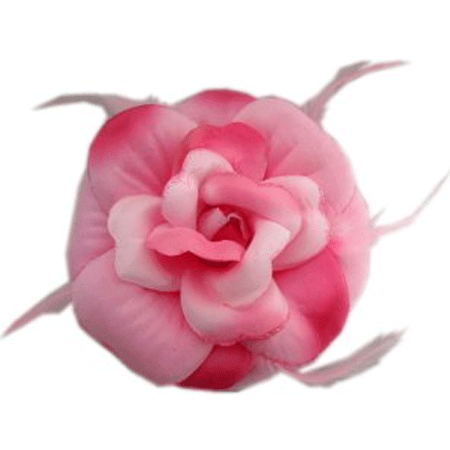 Elastiek of speld roze bloem
