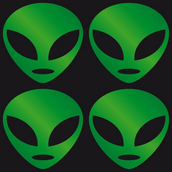 Halloween stickers groen Alien
