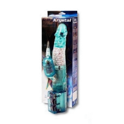 Jelly Krystal Turquoise Squirmy Vibrator