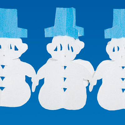 Sneeuwpop versiering slinger