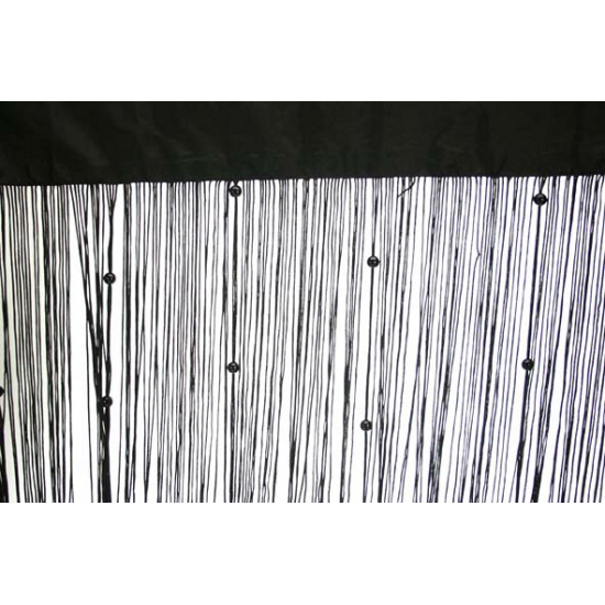 Zwart draadgordijn 100 x 250 cm