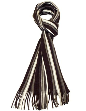 Zwart met wit gestreepte sjaal