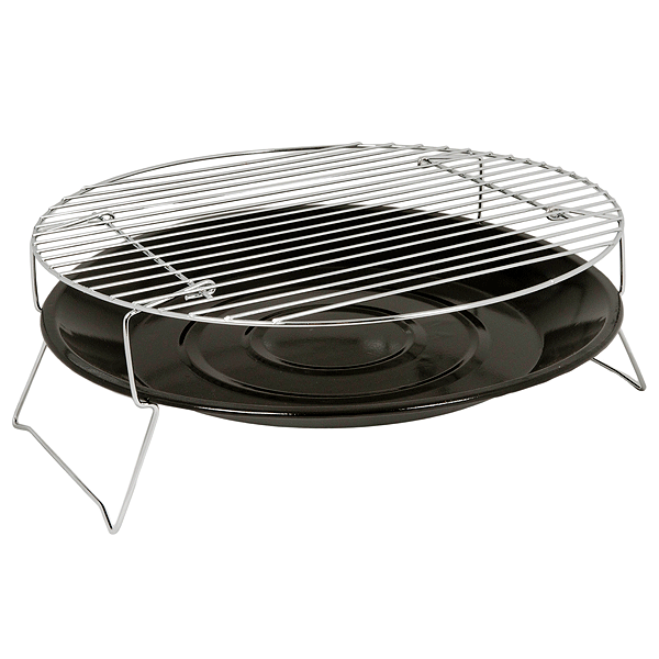Zwarte barbecue met kolen schaal 36 cm