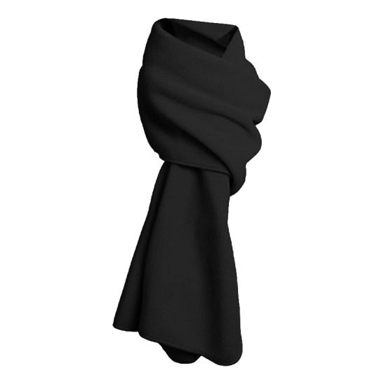 Zwarte fleece sjaal 2 meter