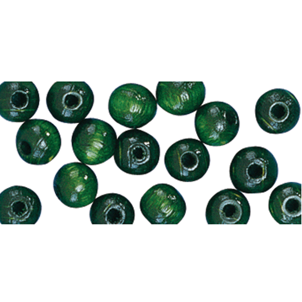 156x stuks groene houten kralen 10 mm