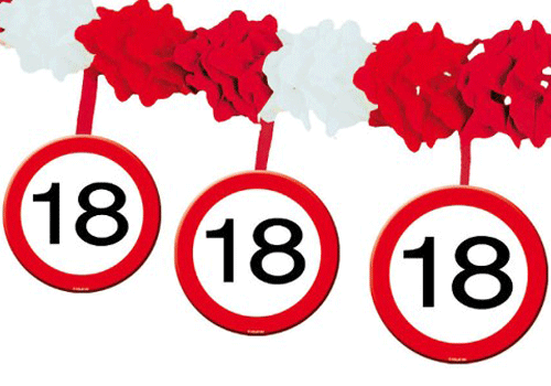 Traffic sign 18 year decoration package