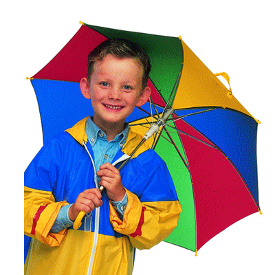 2x Coloured umbrellas for kids 72 cm