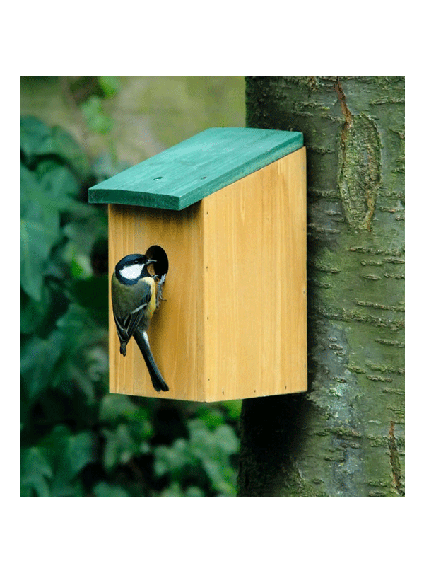 4x Wooden birdhouse 22 cm
