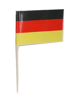 Cocktailprikkers van vlaggetjes Duitsland - 200x stuks - hapjes prikkers