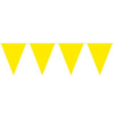 Zwart/Gele feest punt vlaggetjes pakket 120 meter
