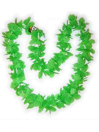 Hawaii bloemenkransen pakket groen/blauw 6 stuks