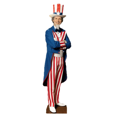 Groot decoratie bord Uncle Sam