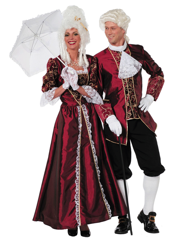 Marquise costume maroon for ladies