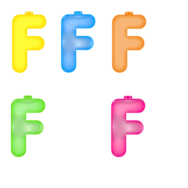 Opblaas letter F