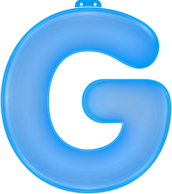 Opblaas letter G blauw