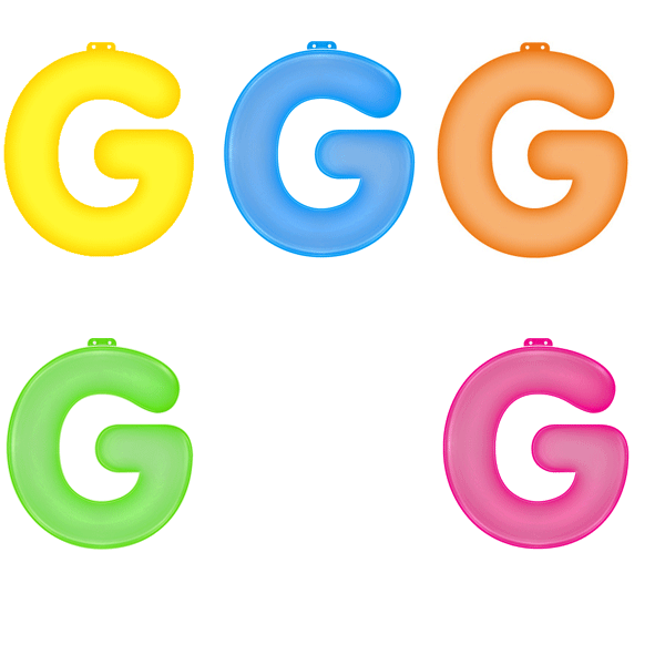 Inflatable letter G