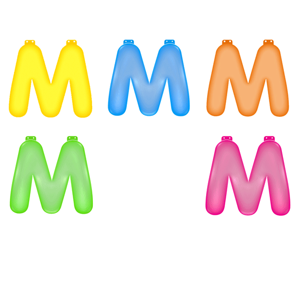 Inflatable letter M