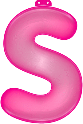 Opblaas letter S roze