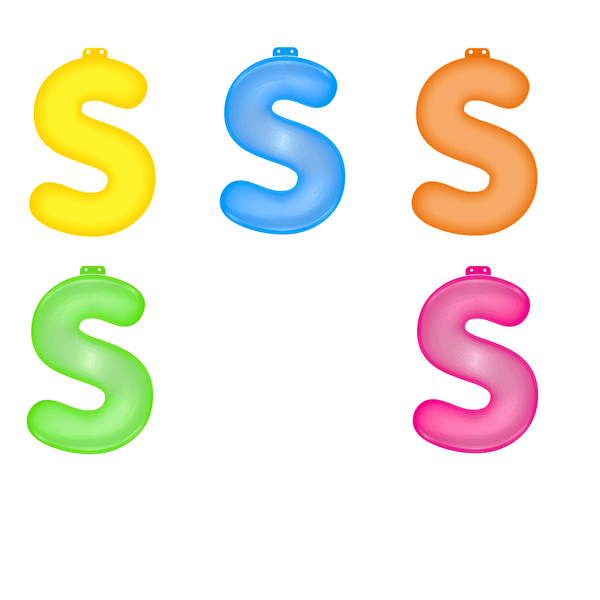 Inflatable letter S
