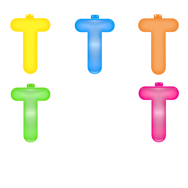 Inflatable letter T