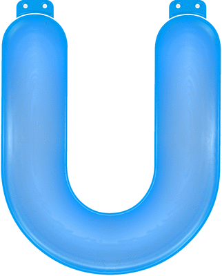 Inflatable letter U blue