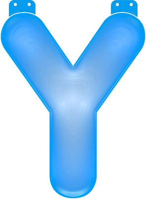 Inflatable letter Y blue