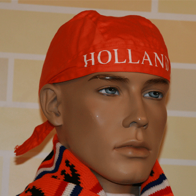 Oranje bandana met Holland opdruk