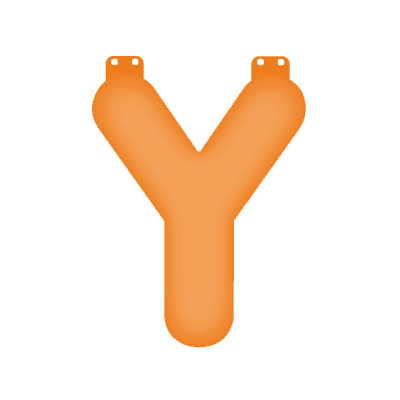 Inflatable letter Y