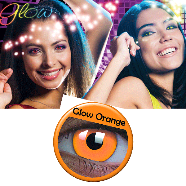 Orange UV party lenses