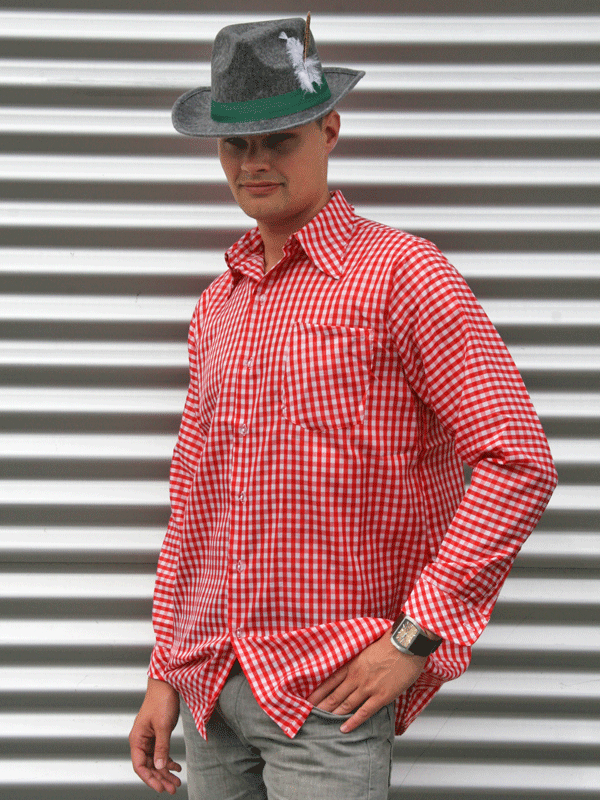 Tyrolean shirt red for men