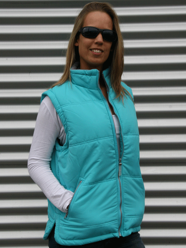 Turquoise bodywarmer for ladies