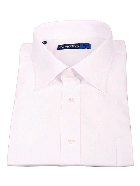 White mens blouse short sleeve