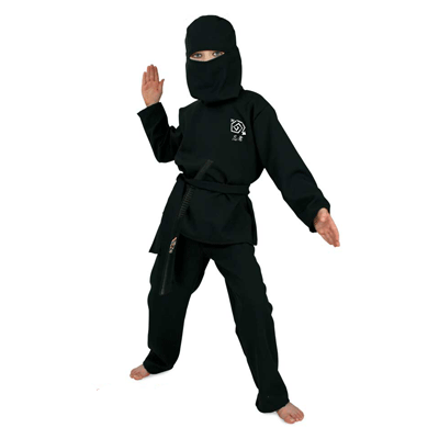 Black ninja costume for children