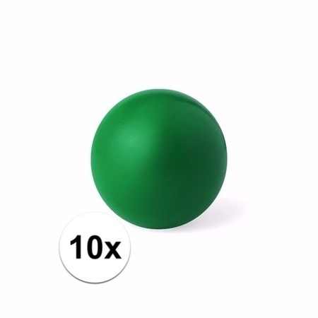 10x green anti stress ball 6 cm