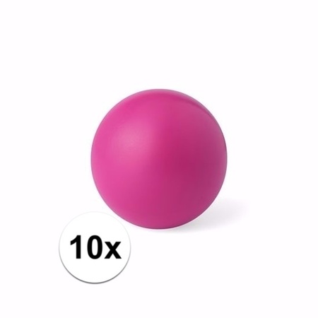 10x pink anti stress ball 6 cm
