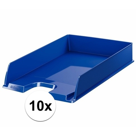 10 pcs Letter trays blue A4 size Esselte