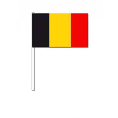 10 zwaaivlaggetjes Belgie 12 x 24 cm