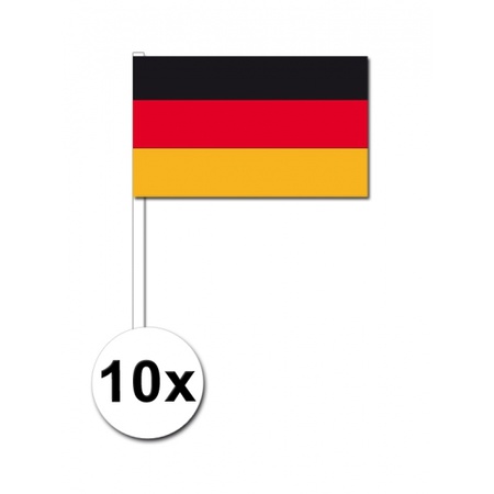 10 zwaaivlaggetjes Duitsland 12 x 24 cm
