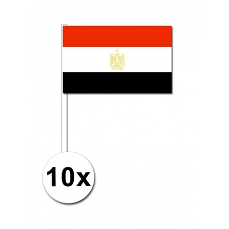10 zwaaivlaggetjes Egypte 12 x 24 cm