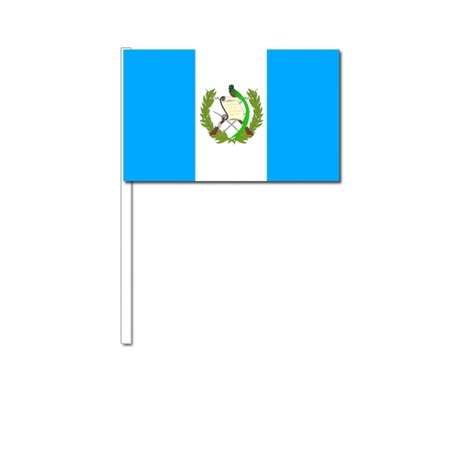 10 zwaaivlaggetjes Guatemala 12 x 24 cm