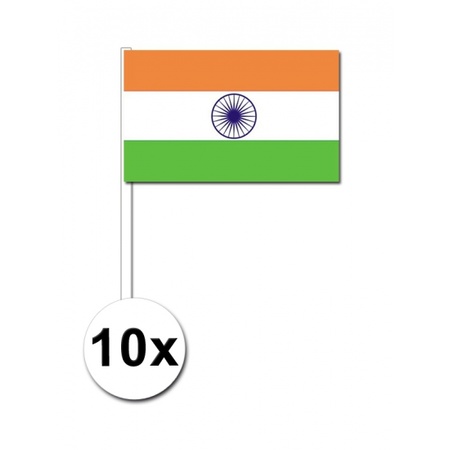 10 zwaaivlaggetjes India 12 x 24 cm