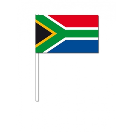 10 zwaaivlaggetjes Zuid Afrika 12 x 24 cm