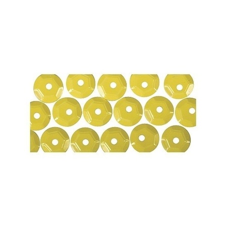 1000x Pailletten geel 6 mm
