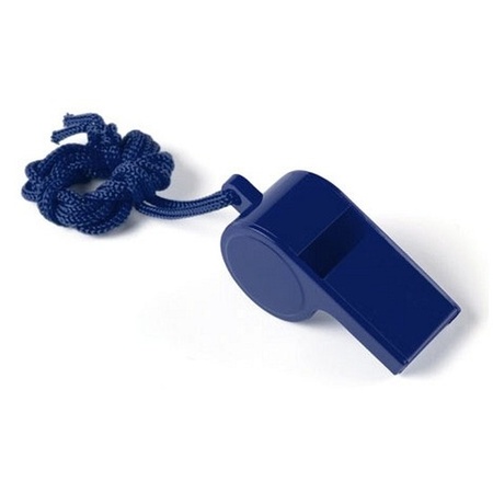 100x Blue whistle on cord