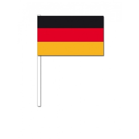 100x German waving flags 12 x 24 cm