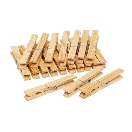 100x Wooden pegs 