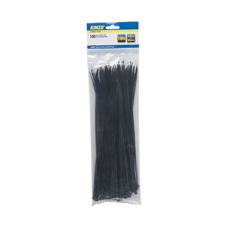100x cable ties black 3,6 x 300 mm