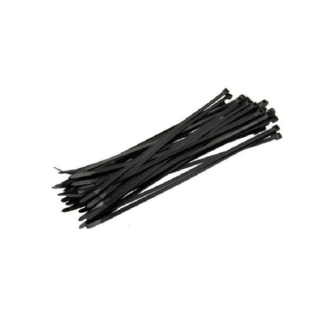 100x kabelbinders tie-wraps zwart 4,8 x 370 mm