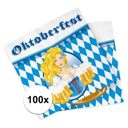 100x Oktoberfest versiering servetten