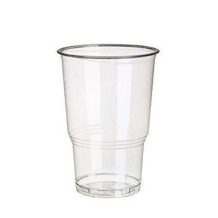 100x PLA transparent drinking cups 250 ml 